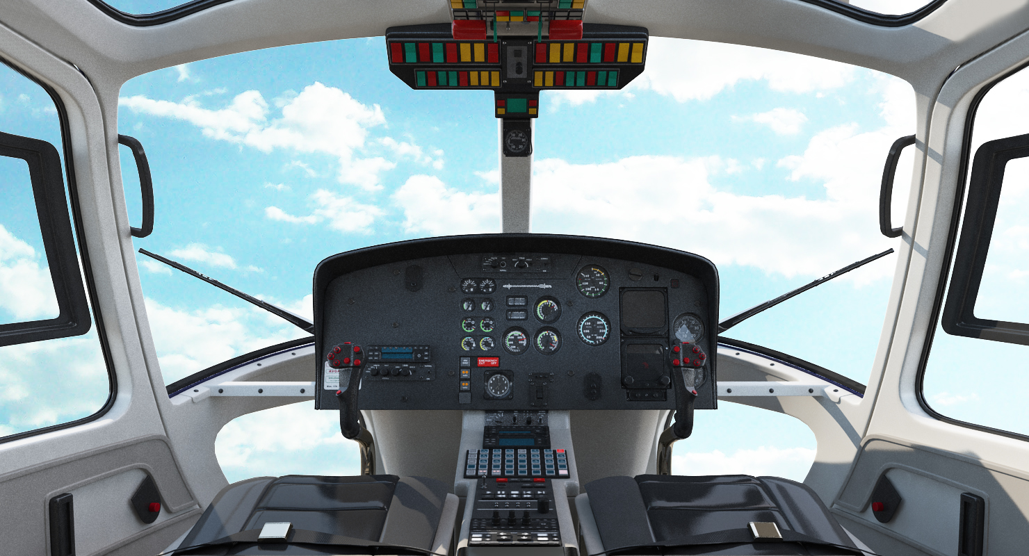 3D model Police Helicopter Eurocopter AS 350