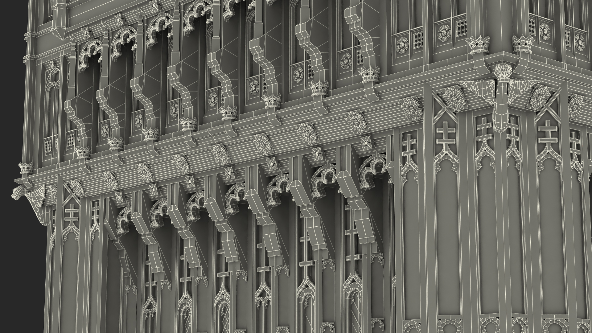 3D Big Ben Clock Tower Palace of Westminster