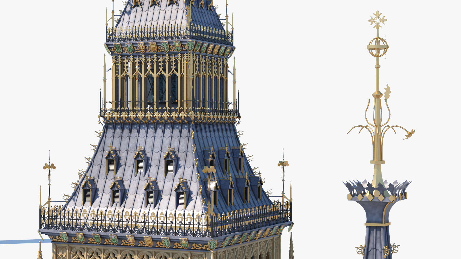 3D Big Ben Clock Tower Palace of Westminster