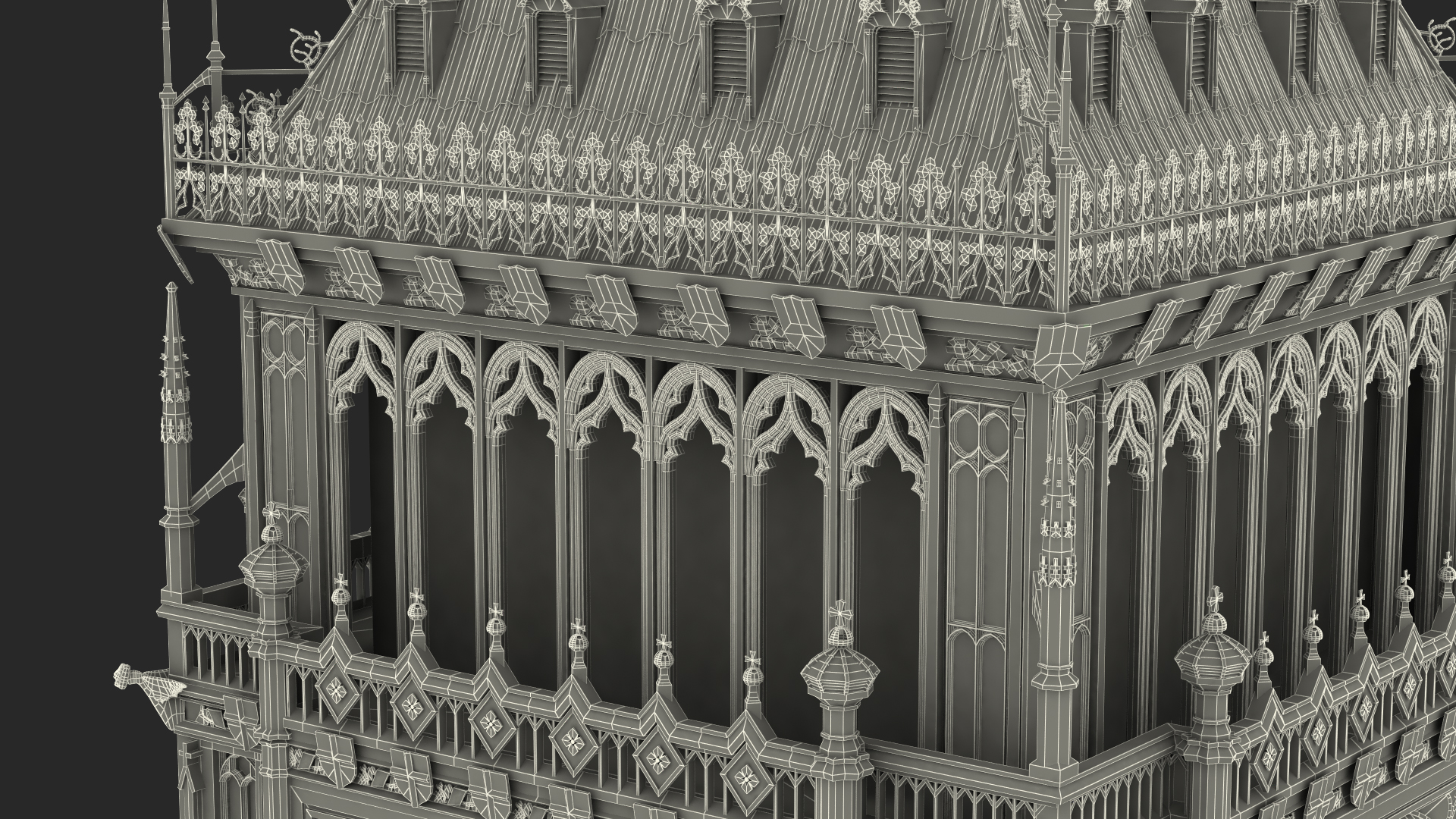 3D Big Ben Clock Tower Palace of Westminster