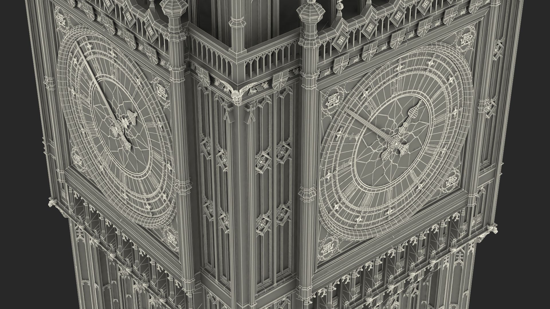 3D Big Ben Clock Tower Palace of Westminster