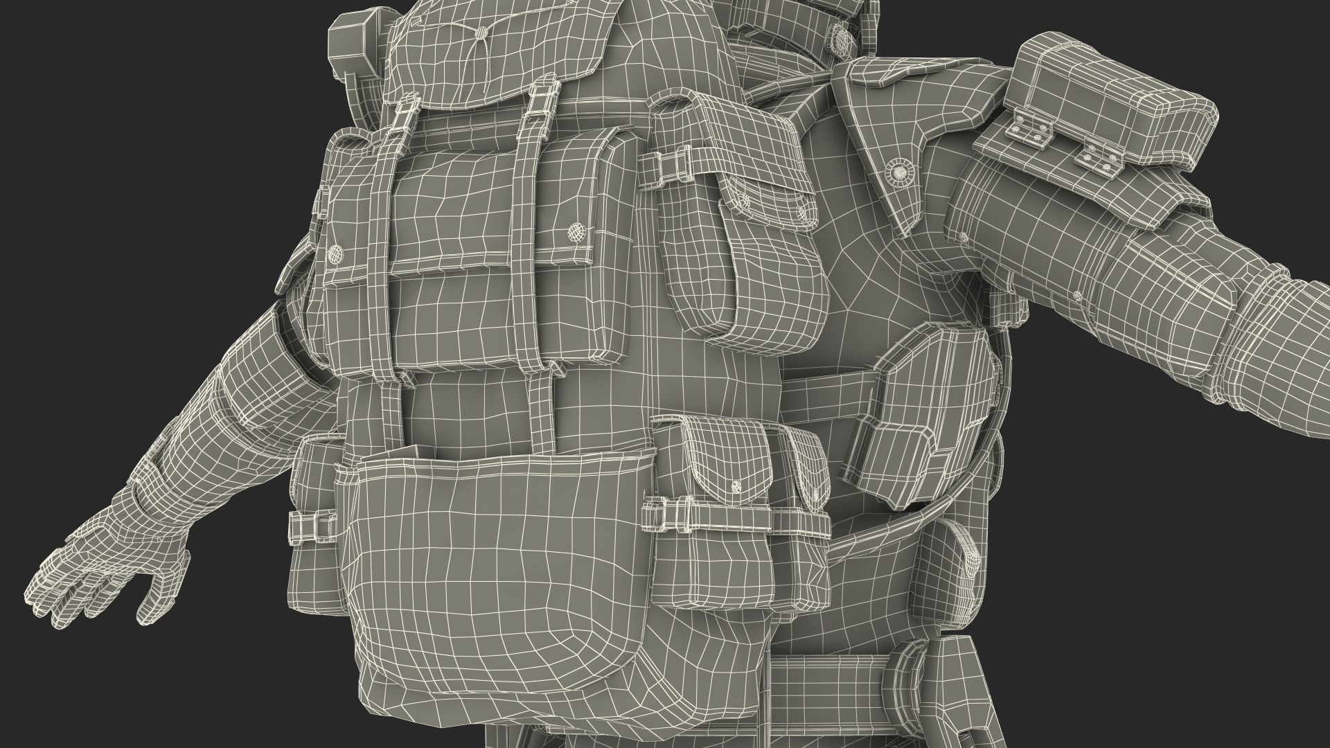 3D model Futuristic Soldier Rigged