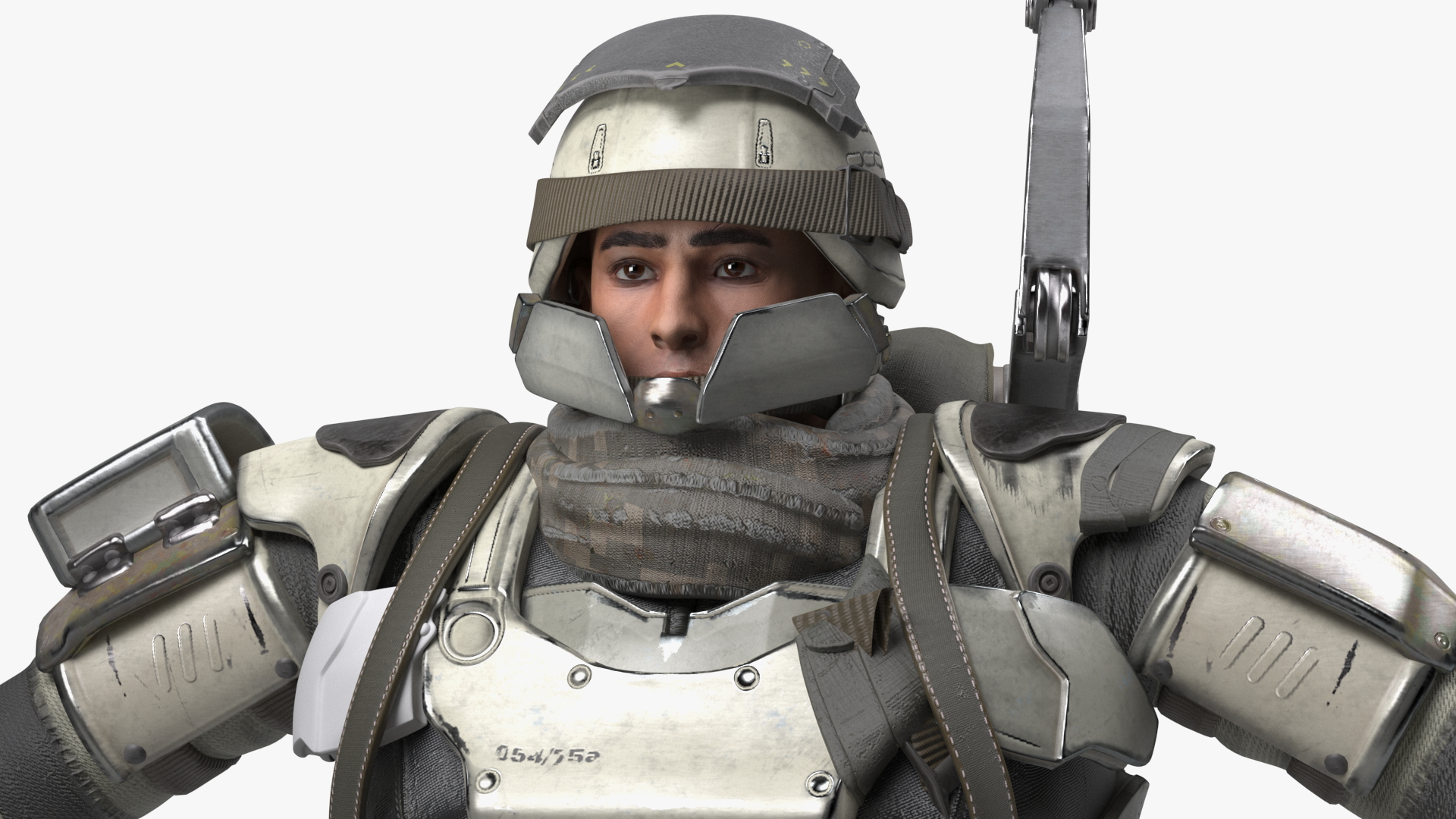 3D model Futuristic Soldier Rigged