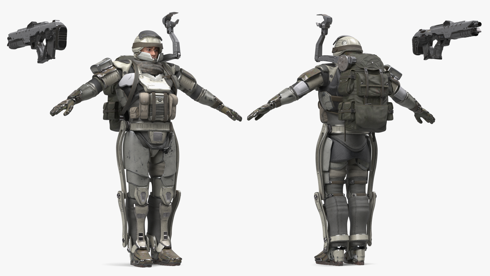 3D model Futuristic Soldier Rigged
