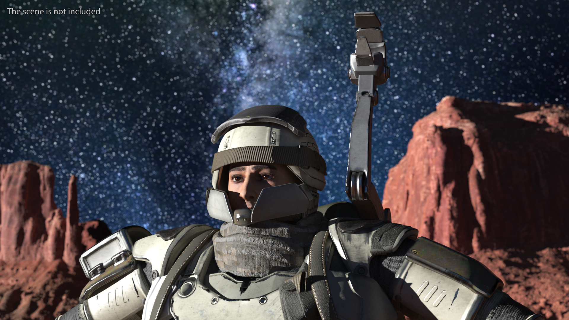 3D model Futuristic Soldier Rigged