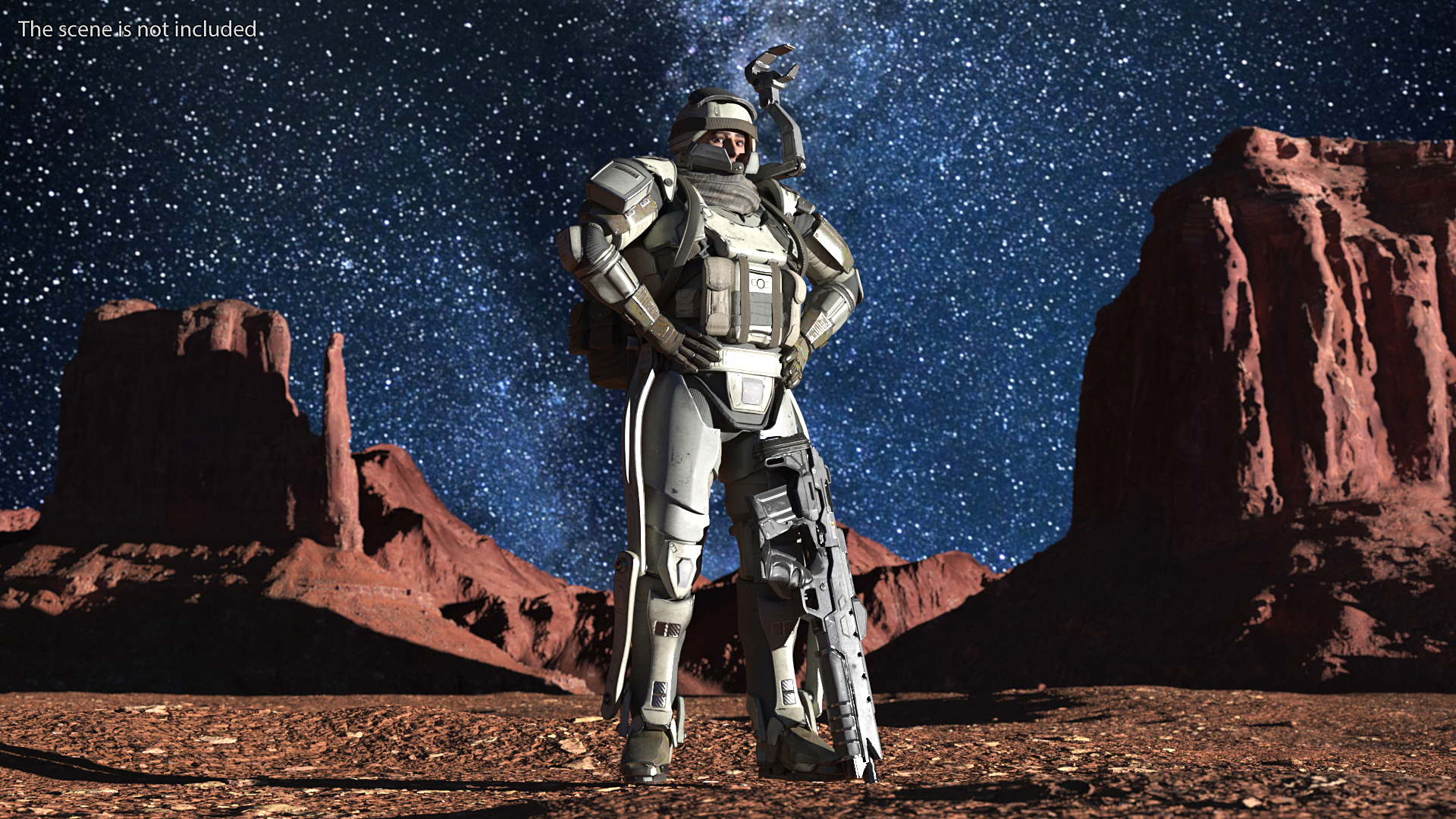 3D model Futuristic Soldier Rigged