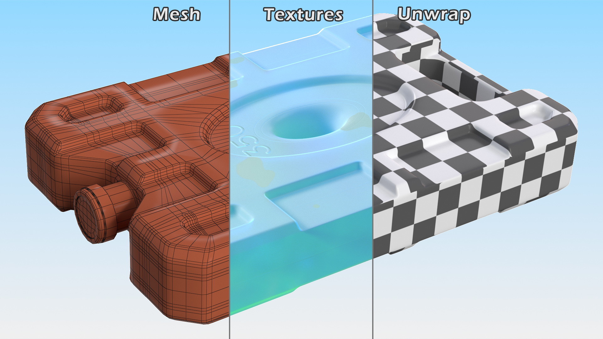 3D Hard Sided Rectangular Ice Pack