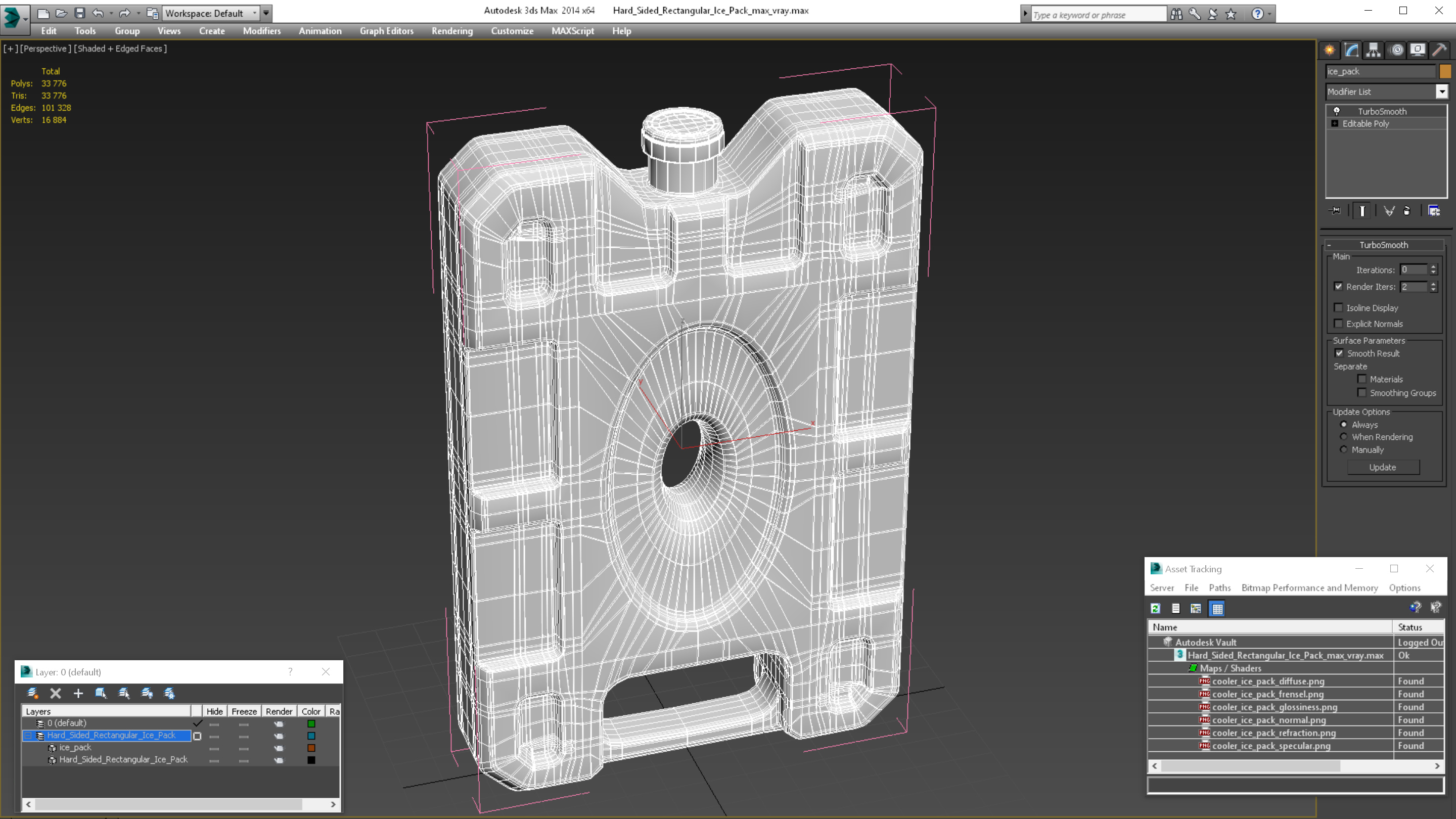 3D Hard Sided Rectangular Ice Pack