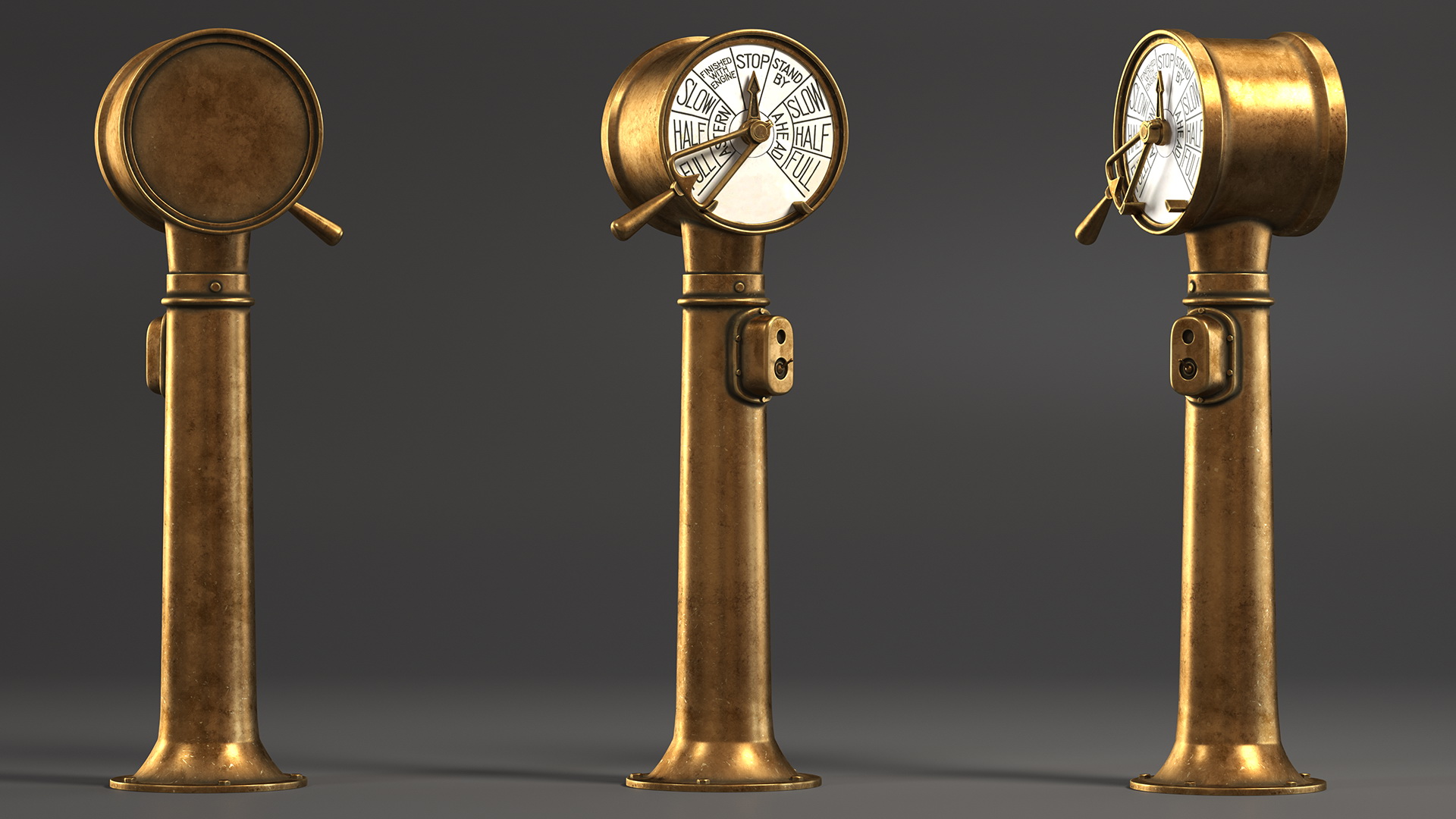 3D Antique Ships Engine Control model
