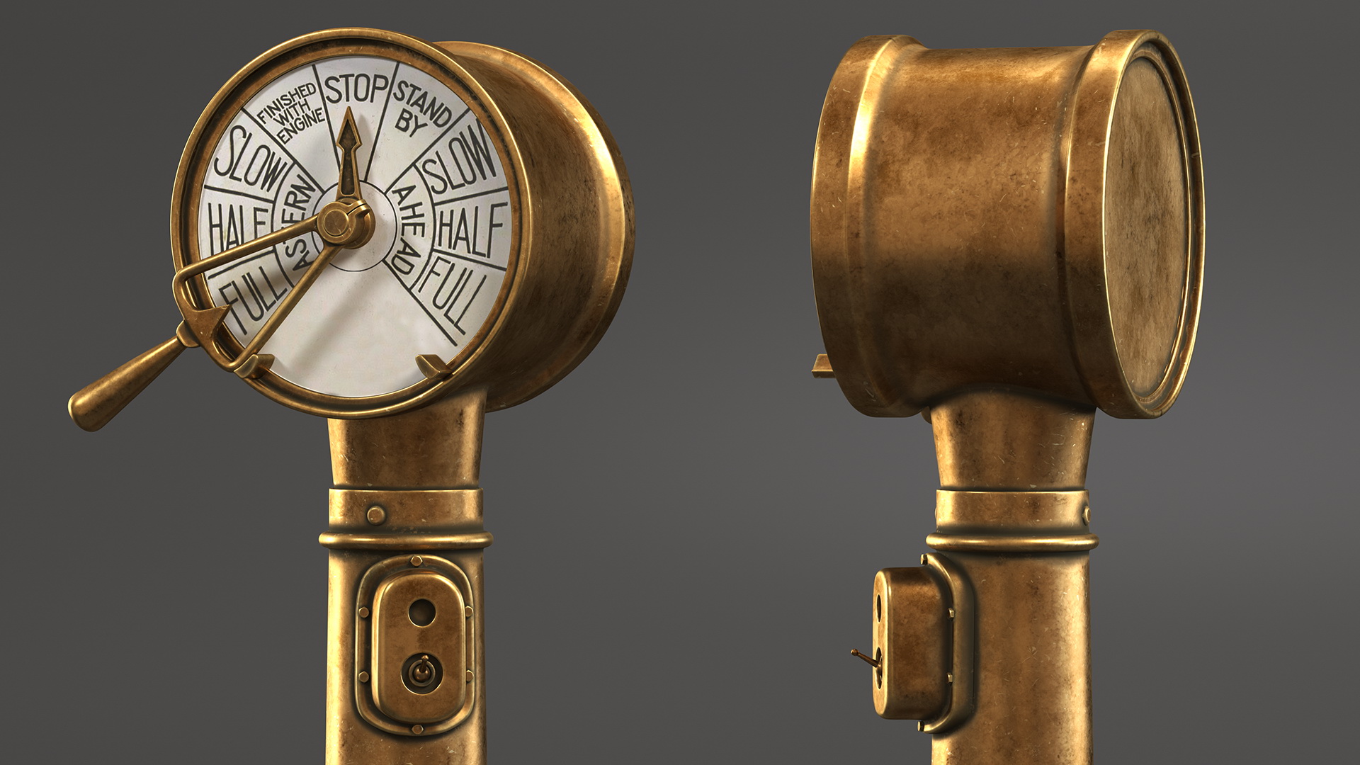3D Antique Ships Engine Control model