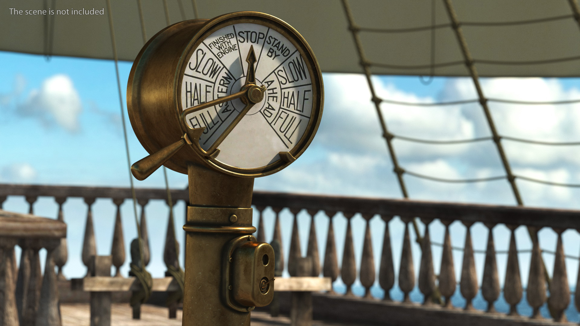 3D Antique Ships Engine Control model