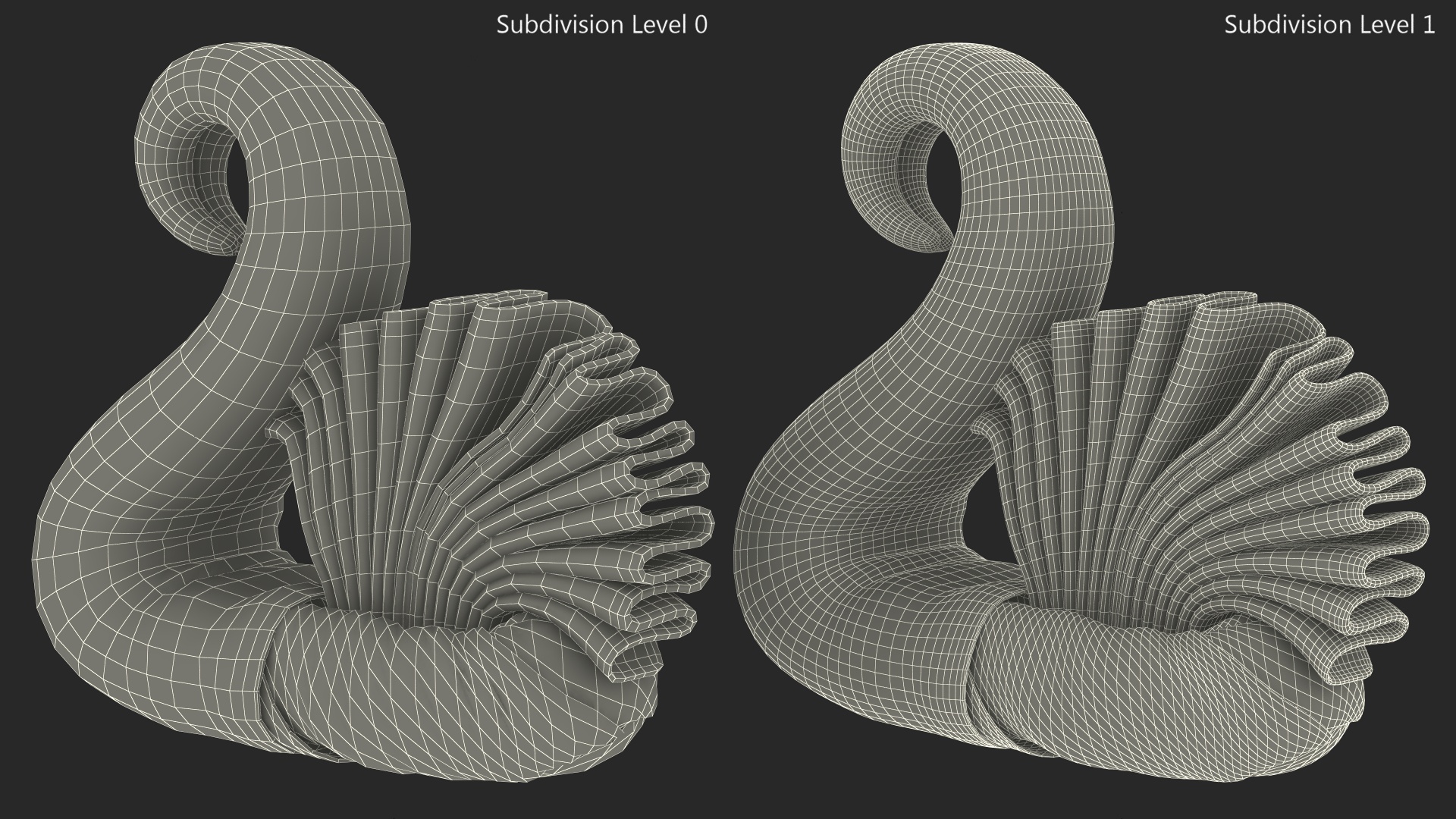 Elegant Towel Swan White 3D model