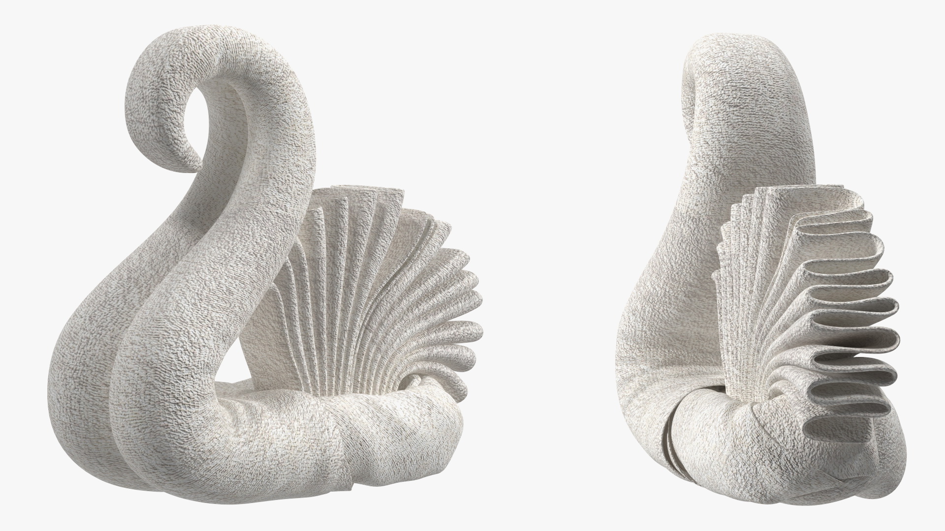 Elegant Towel Swan White 3D model