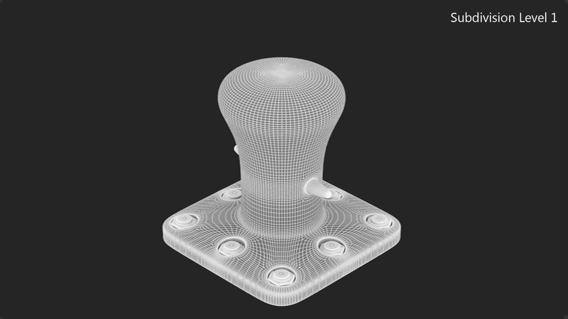 3D model Mooring Bollard Black Old