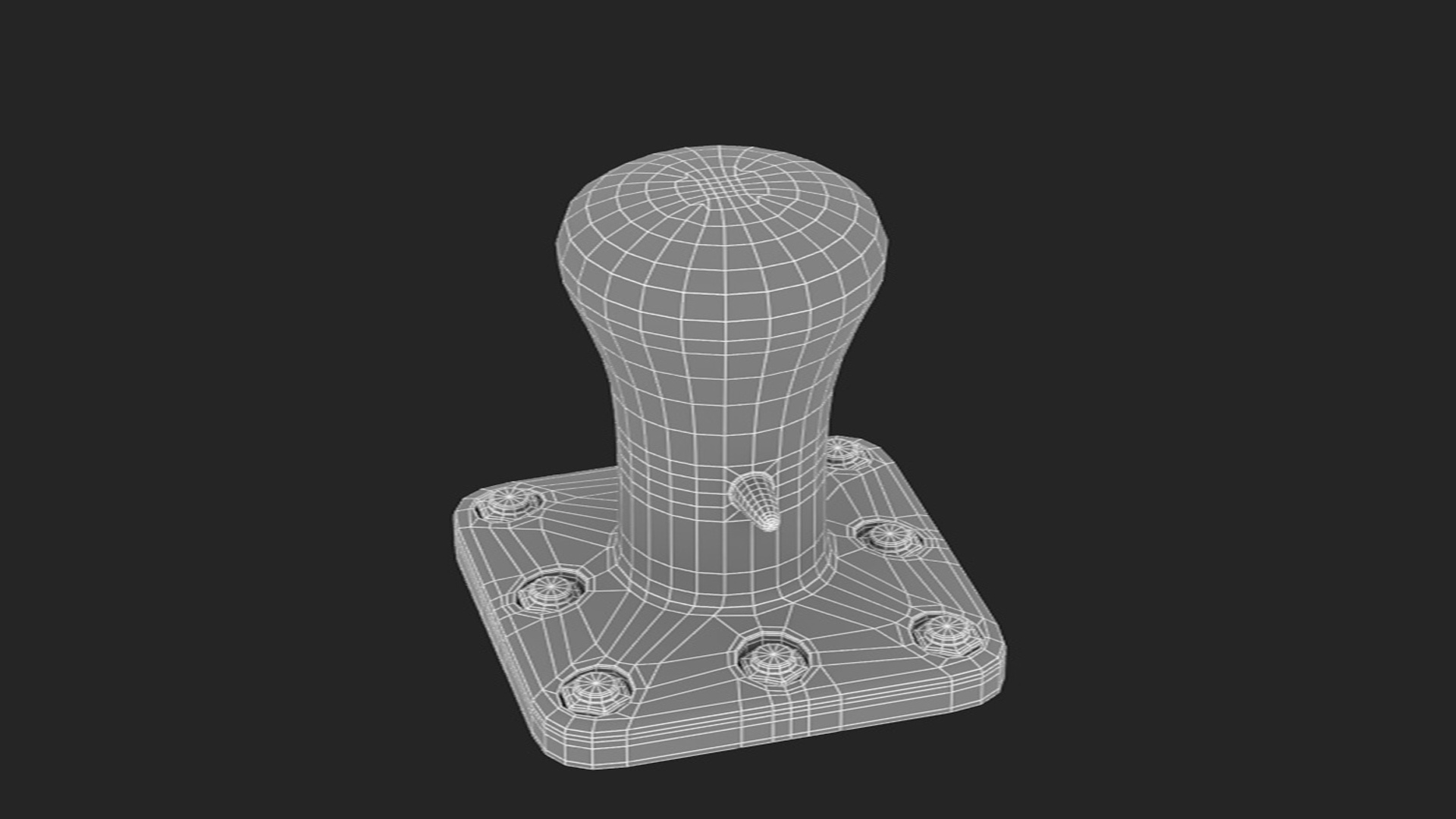 3D model Mooring Bollard Black Old