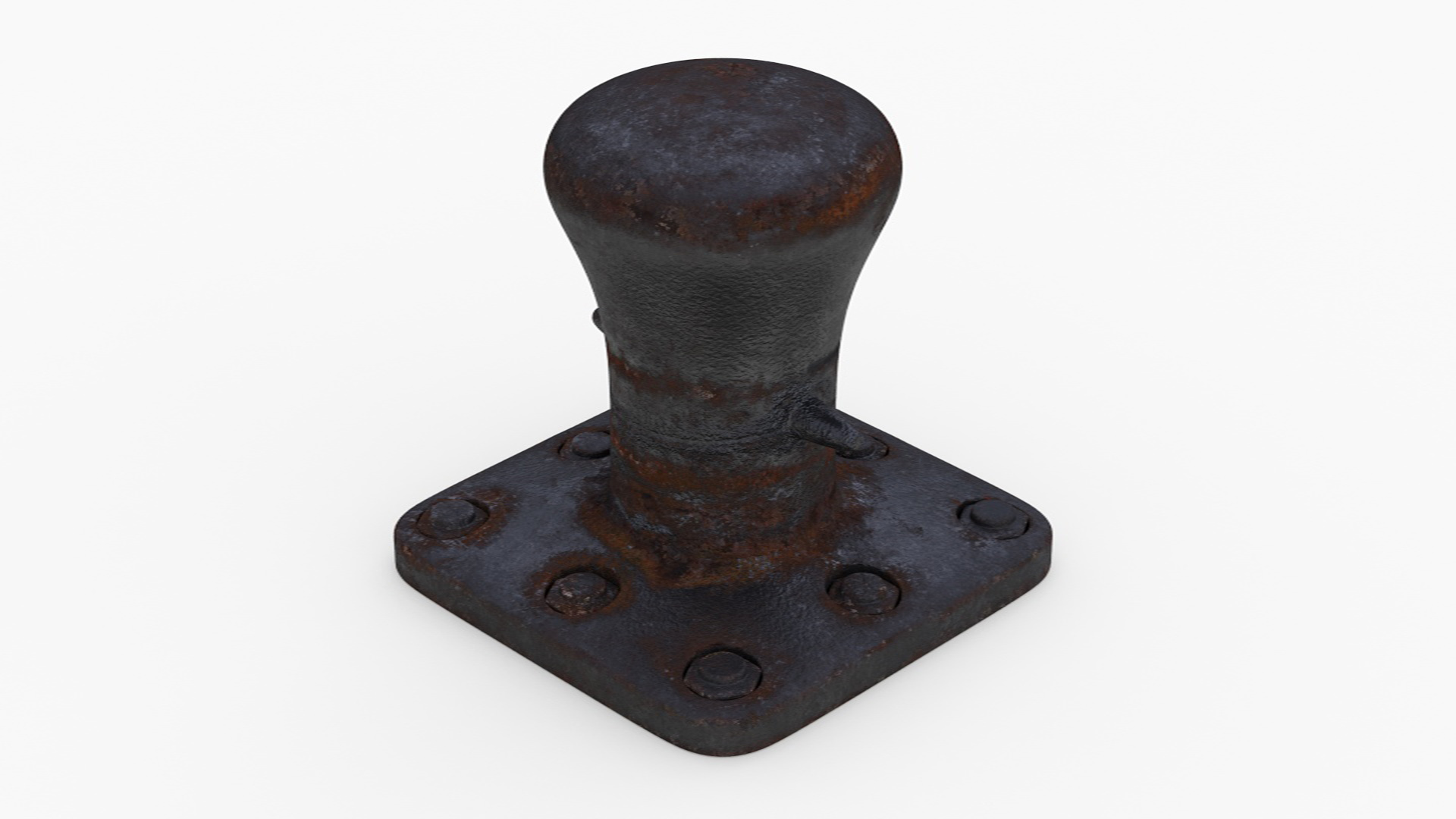 3D model Mooring Bollard Black Old