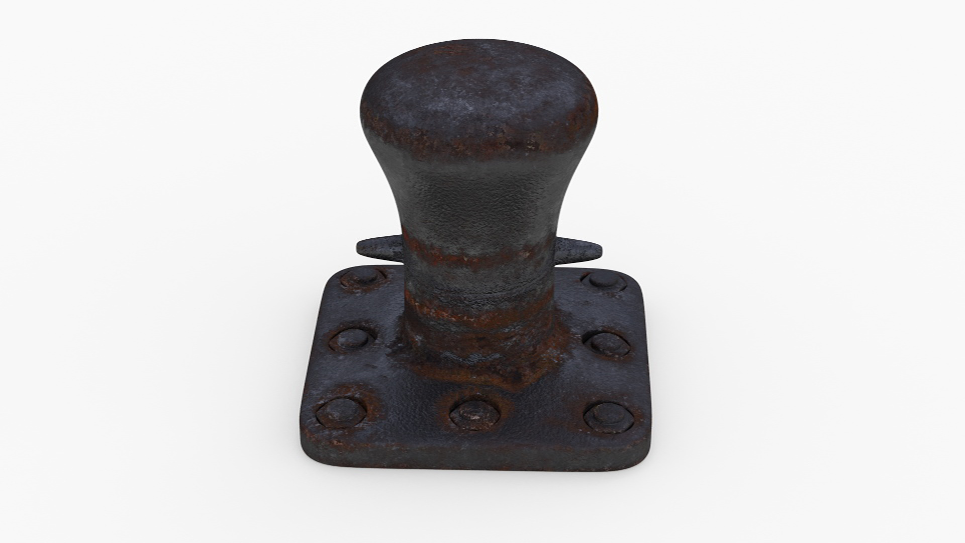 3D model Mooring Bollard Black Old
