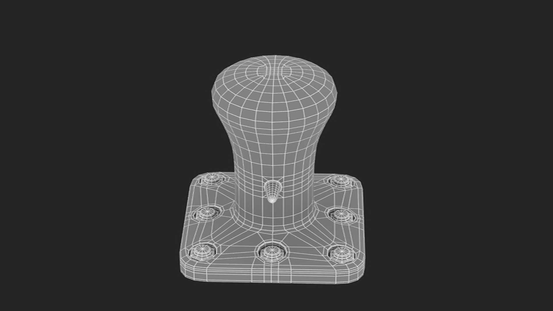 3D model Mooring Bollard Black Old