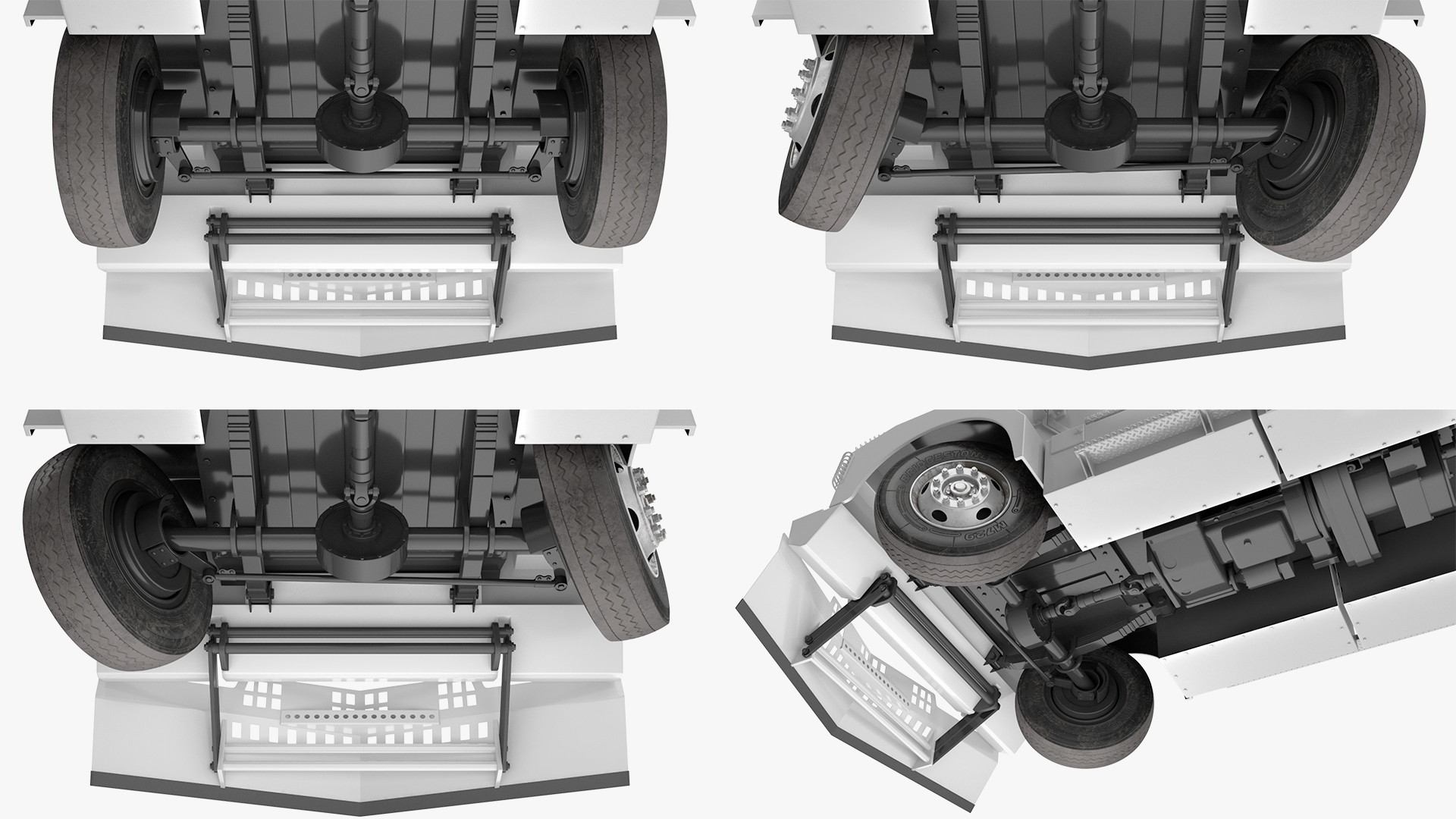 3D Armored Truck for Riot Control White Rigged model