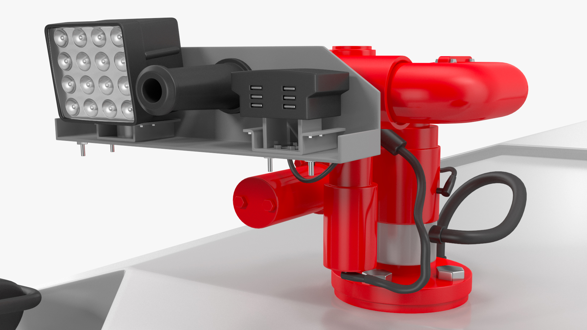 3D Armored Truck for Riot Control White Rigged model
