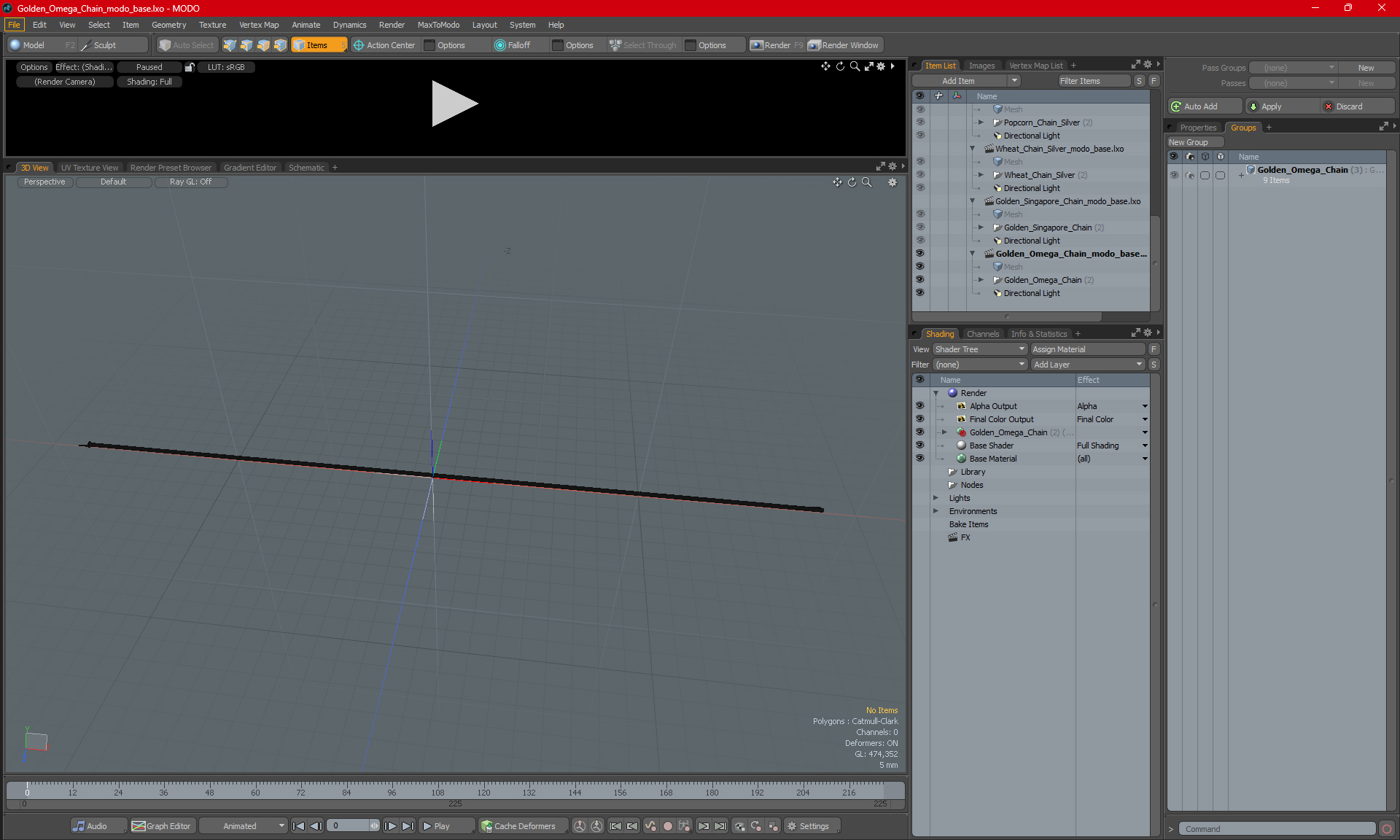 3D Golden Omega Chain model