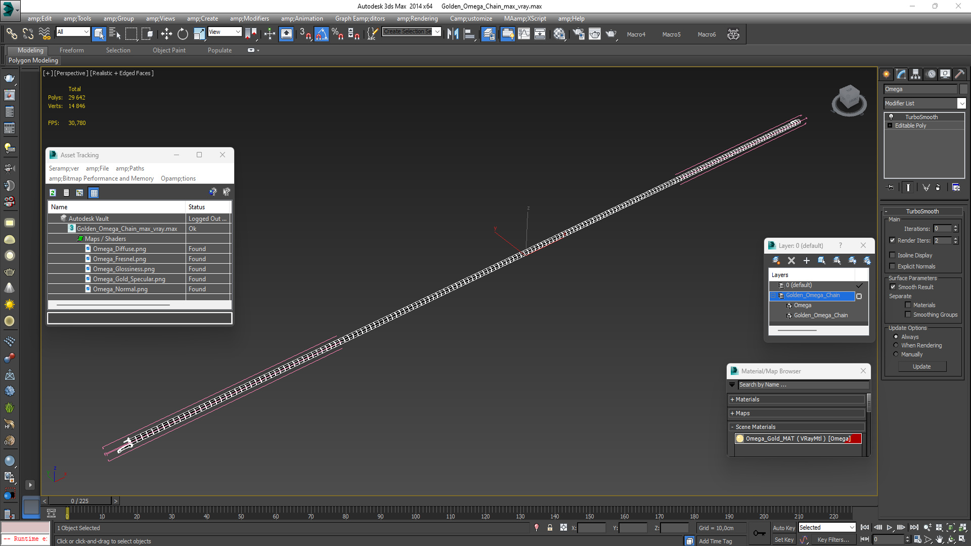 3D Golden Omega Chain model