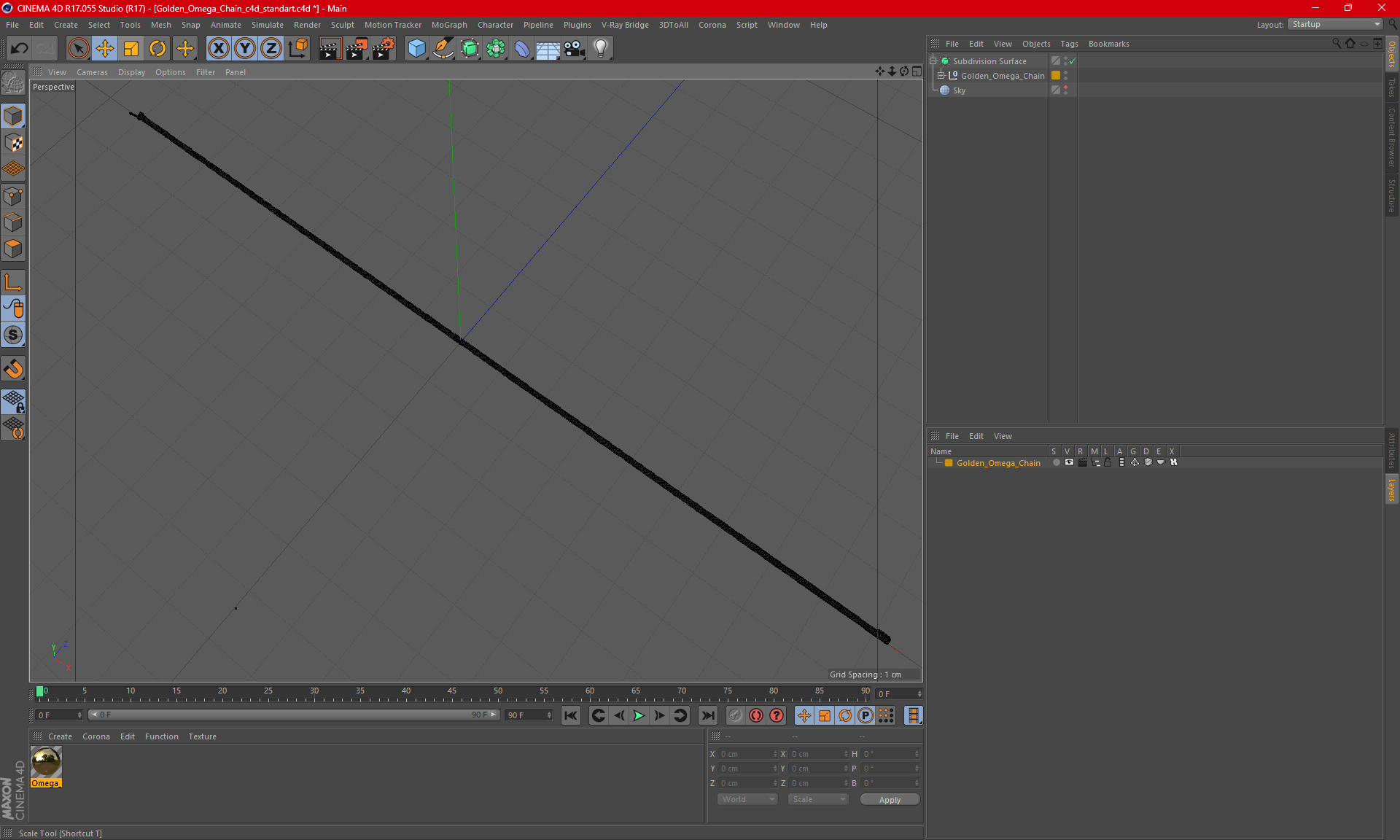 3D Golden Omega Chain model
