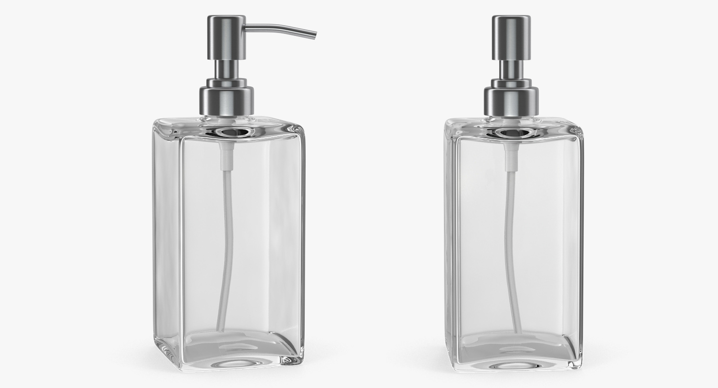 3D Empty Dispenser with Stainless Metal Pump