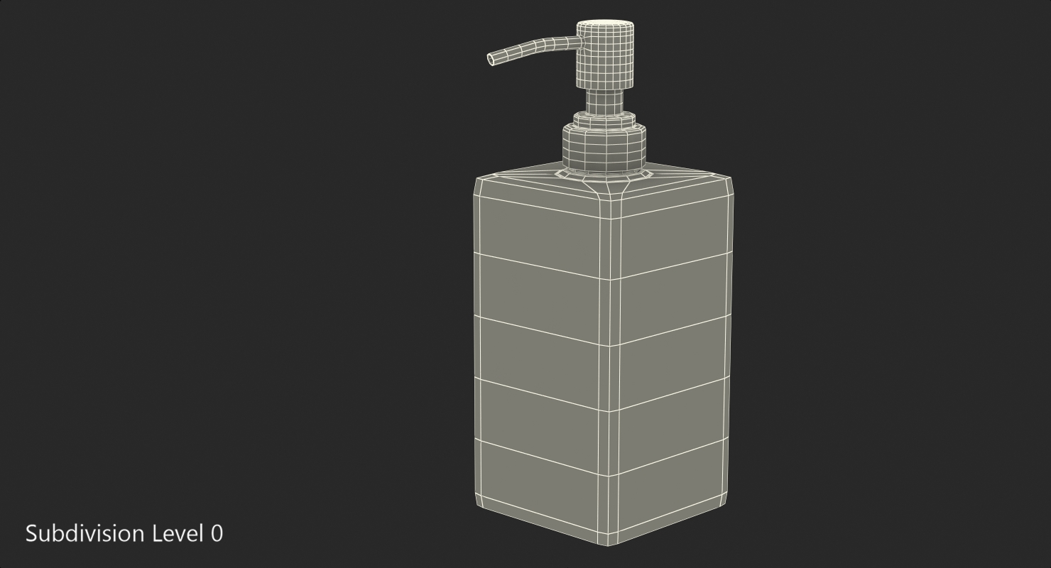 3D Empty Dispenser with Stainless Metal Pump