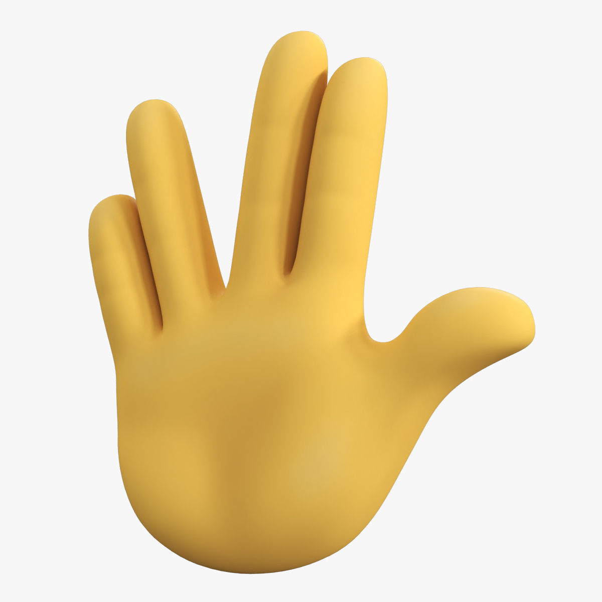 Vulcan Salute Emoticon 3D model preview