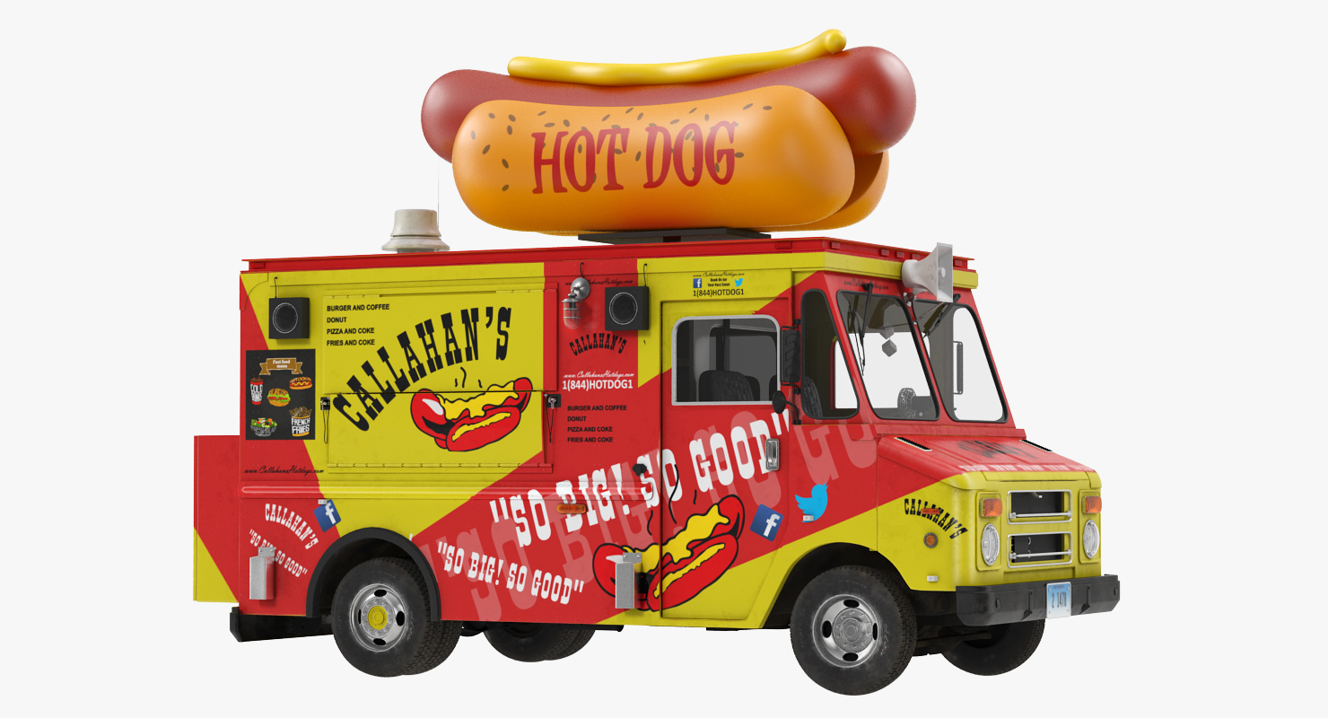 3D Hot Dog Truck model