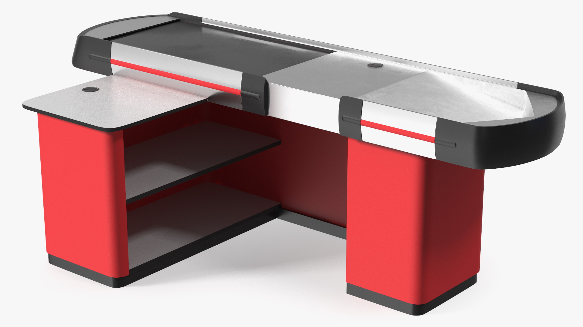 3D Supermarket Checkout Red with Products model