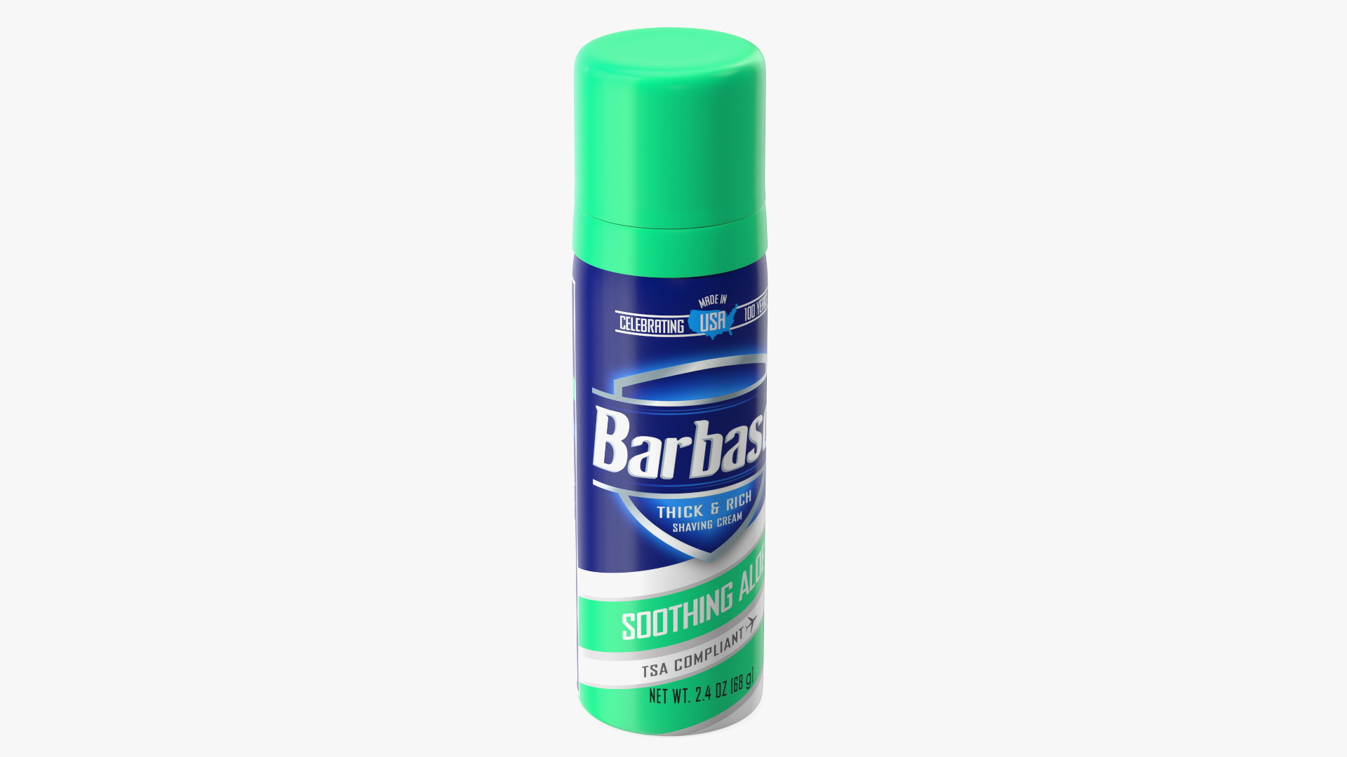 3D Barbasol Shave Cream Travel Can Aloe