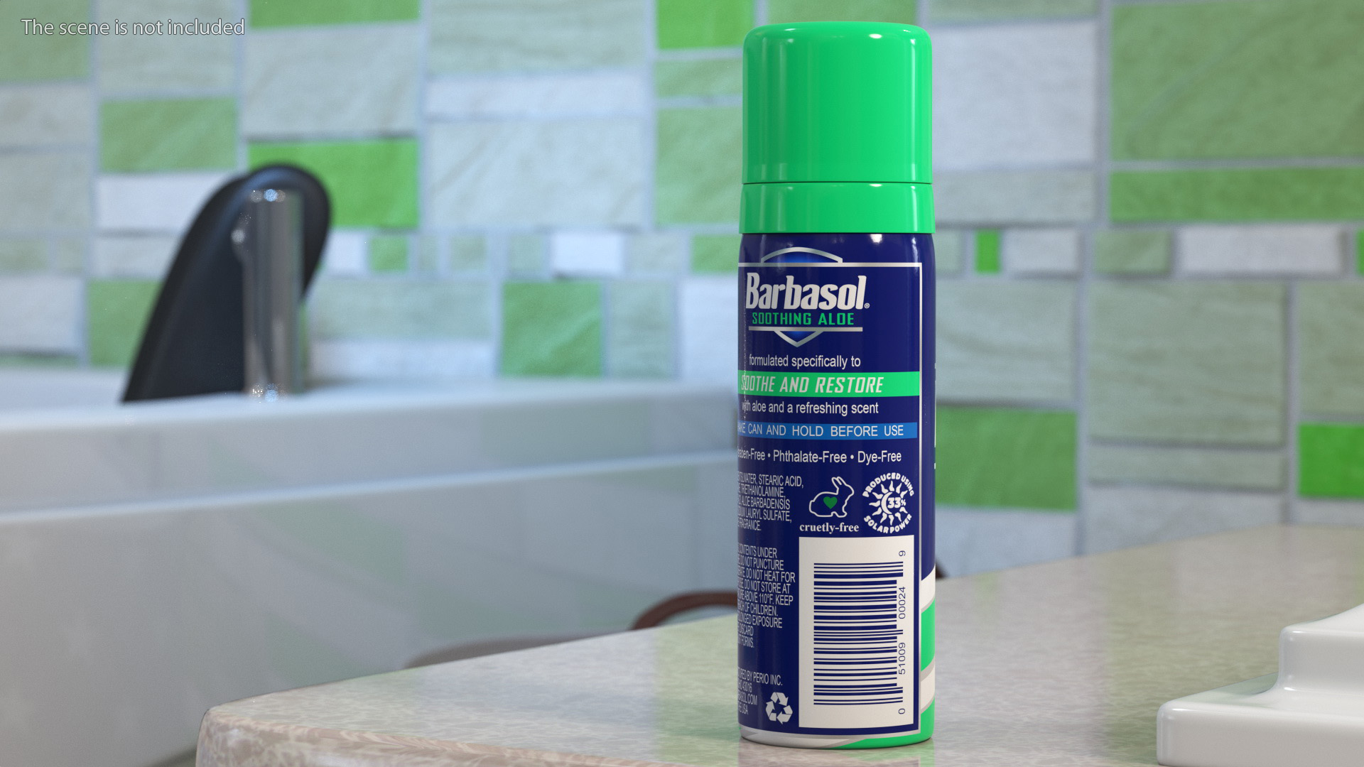3D Barbasol Shave Cream Travel Can Aloe