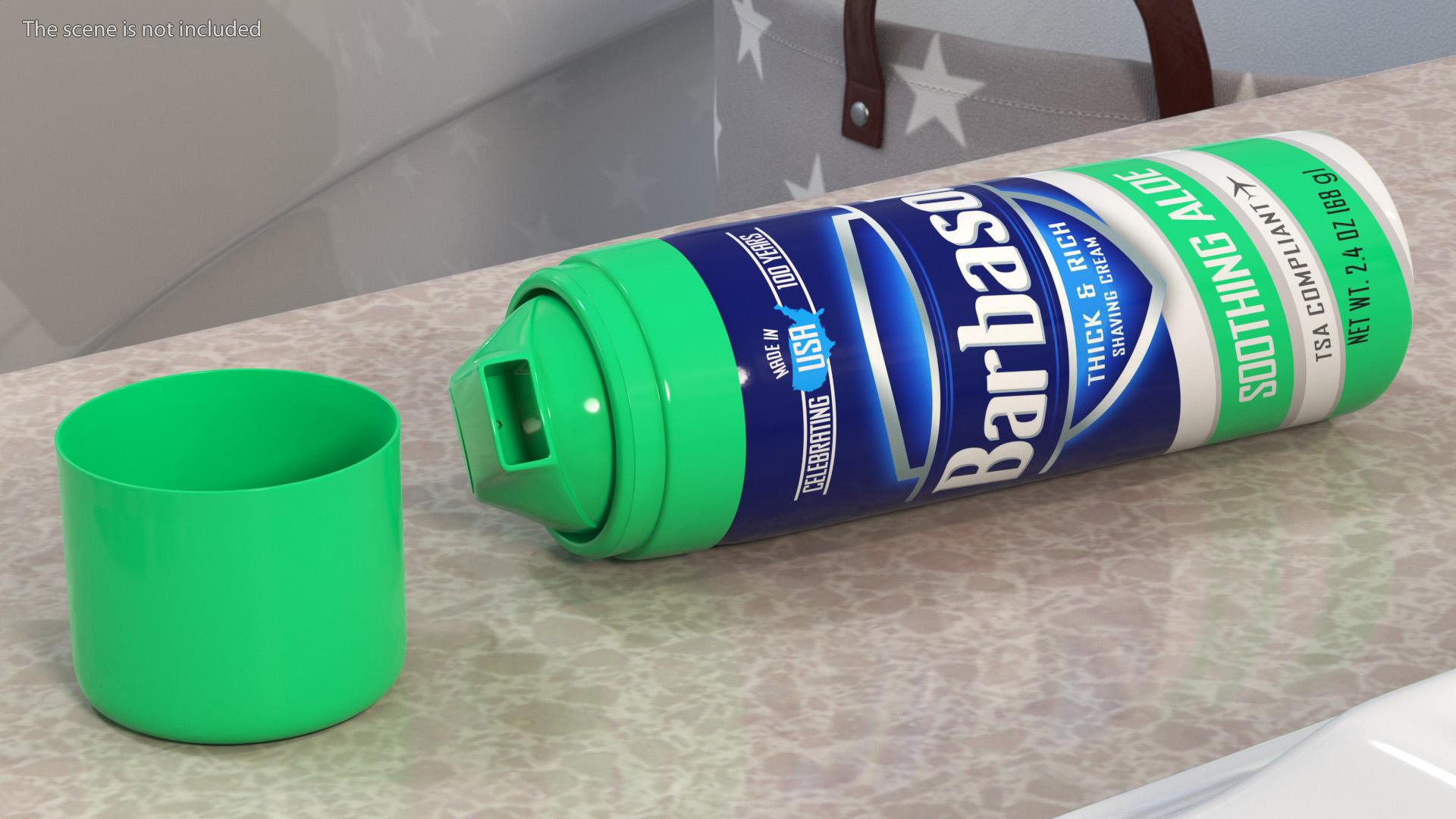3D Barbasol Shave Cream Travel Can Aloe