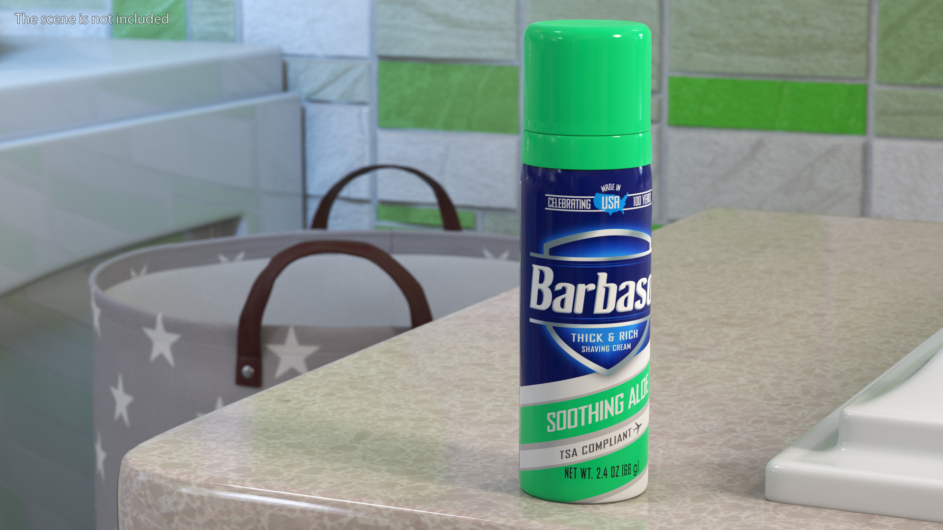 3D Barbasol Shave Cream Travel Can Aloe