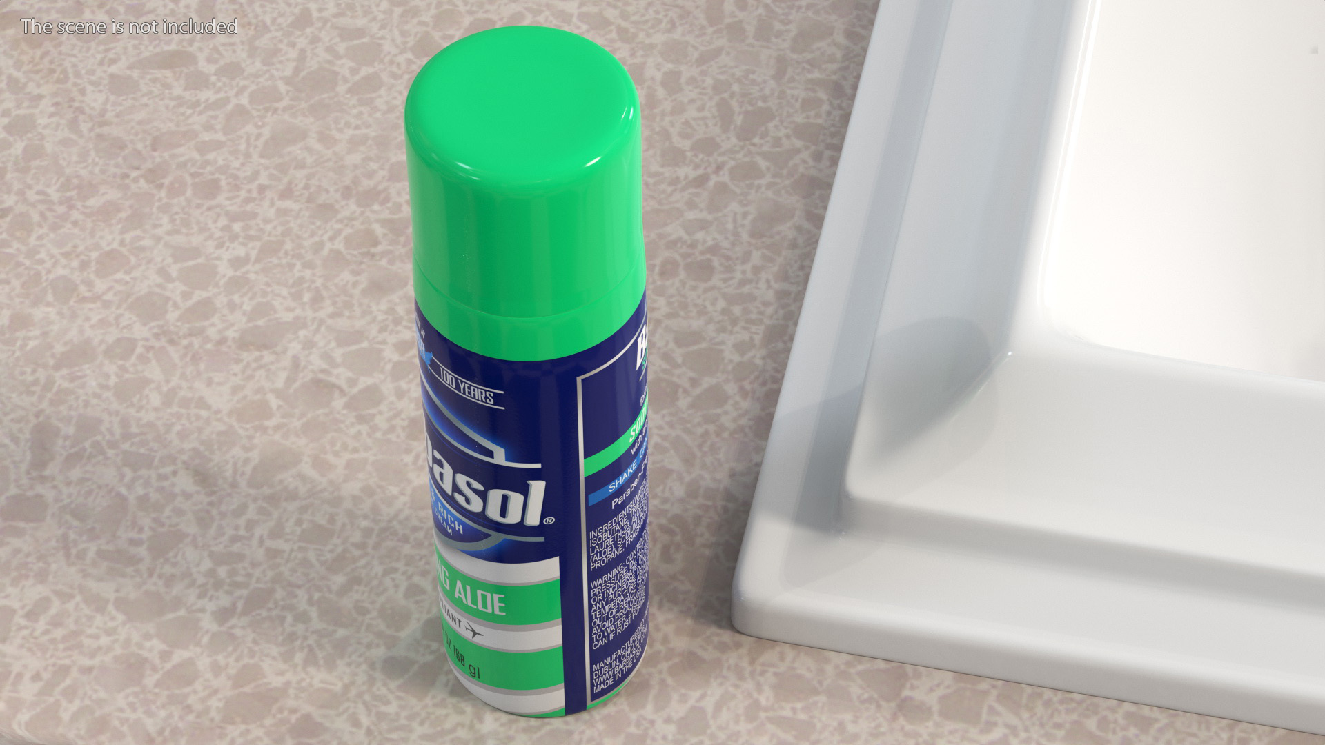 3D Barbasol Shave Cream Travel Can Aloe