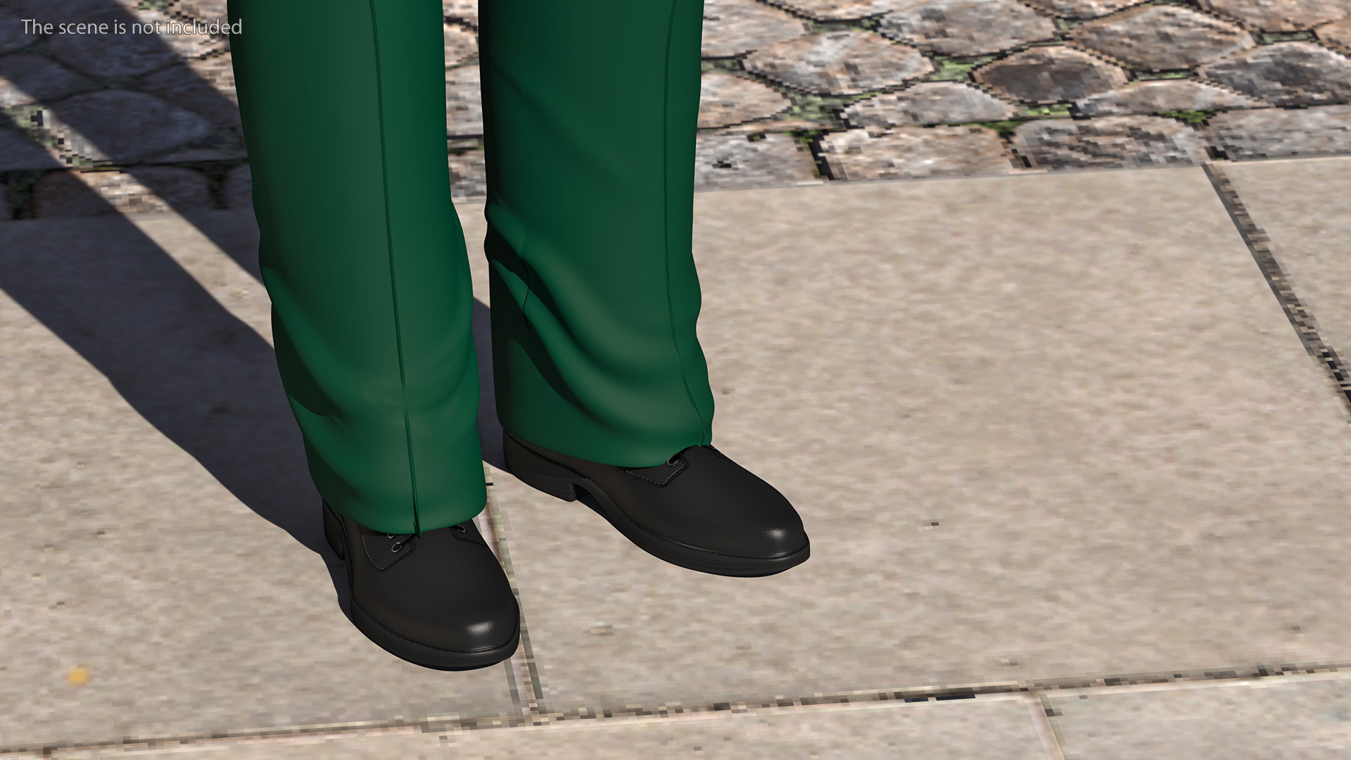 Black Teenager Light Skin School Uniform Standing Pose 3D model