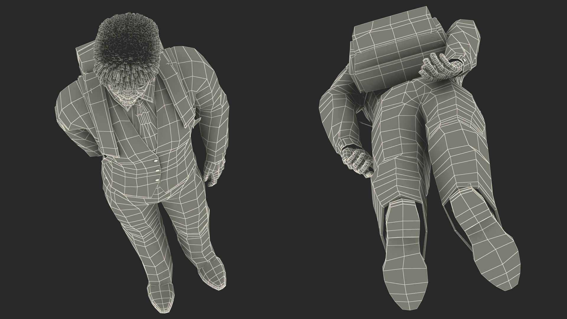 Black Teenager Light Skin School Uniform Standing Pose 3D model