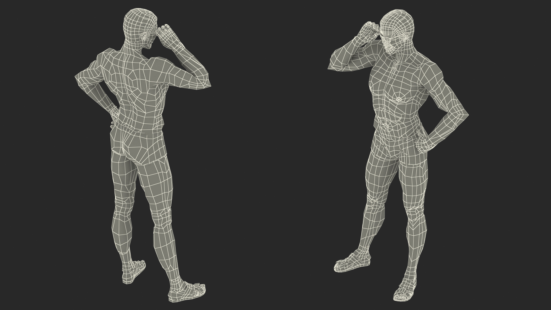 Light Skin Black Man in Swimwear 3D