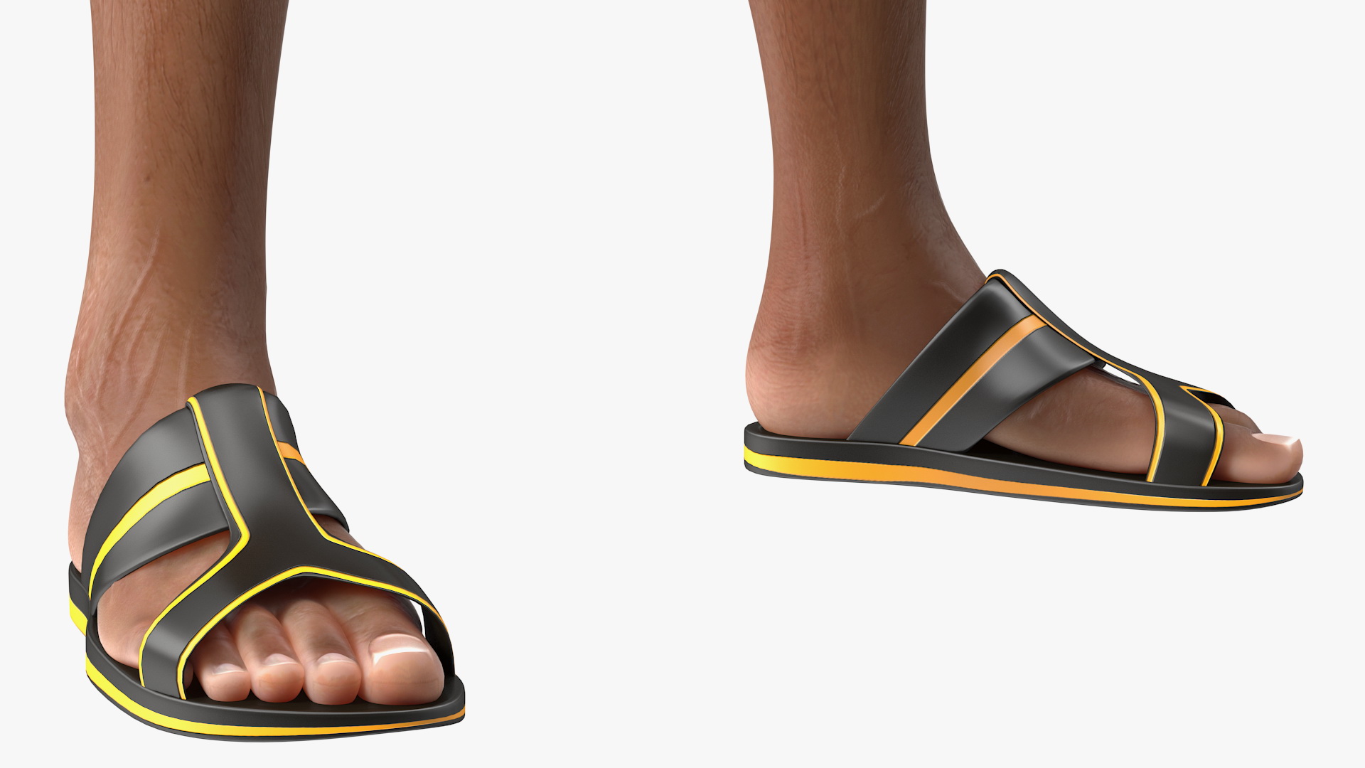 Light Skin Black Man in Swimwear 3D