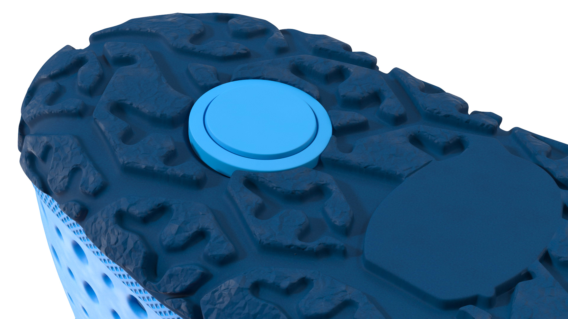 3D Swimming Pool Shoes for Kids Blue model