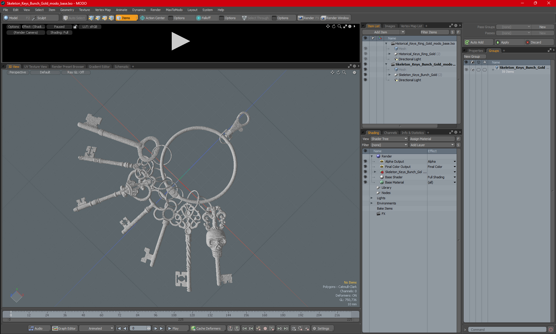 3D model Skeleton Keys Bunch Steel