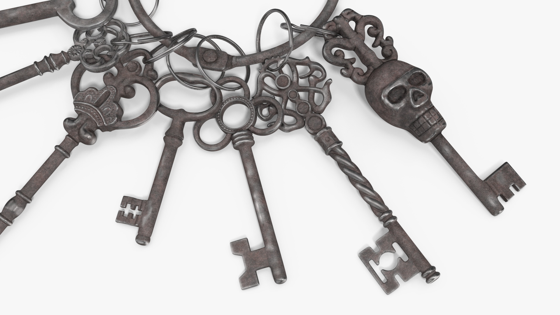 3D model Skeleton Keys Bunch Steel