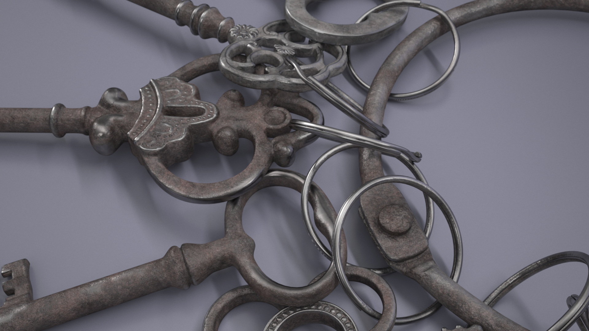 3D model Skeleton Keys Bunch Steel