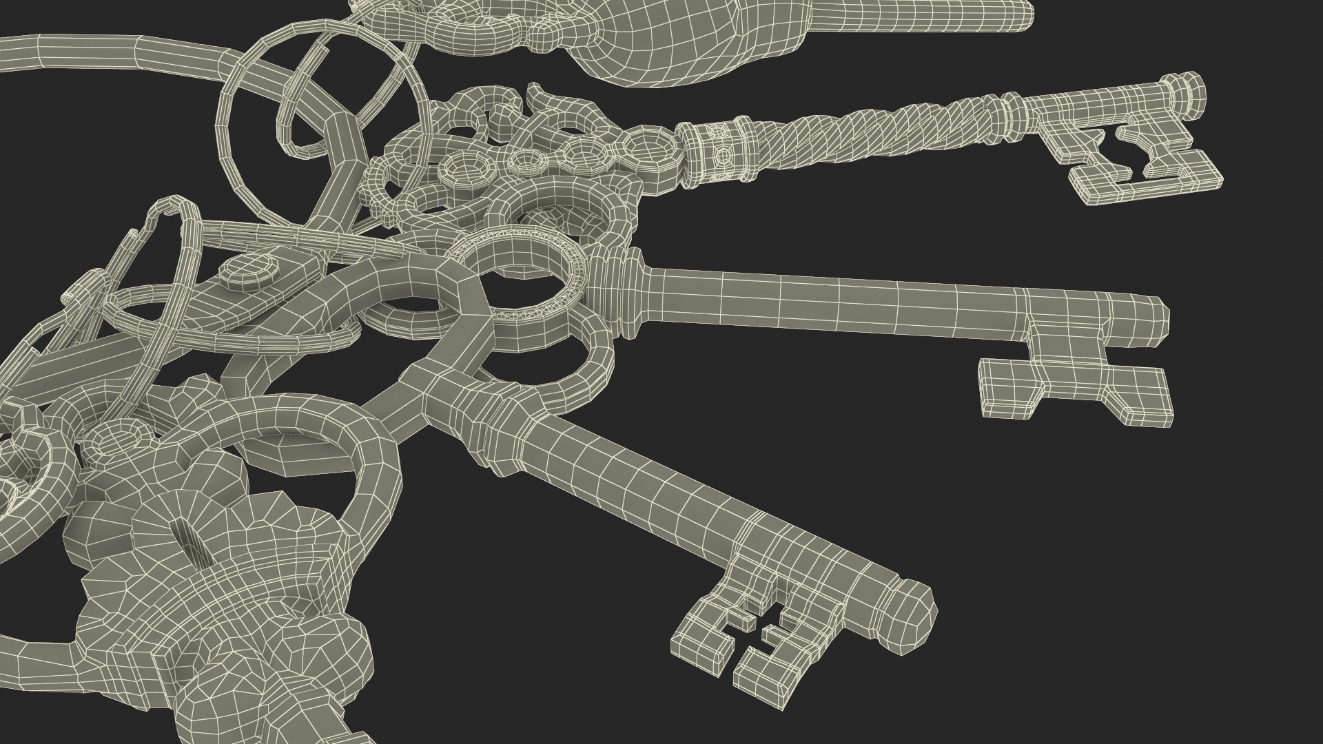 3D model Skeleton Keys Bunch Steel