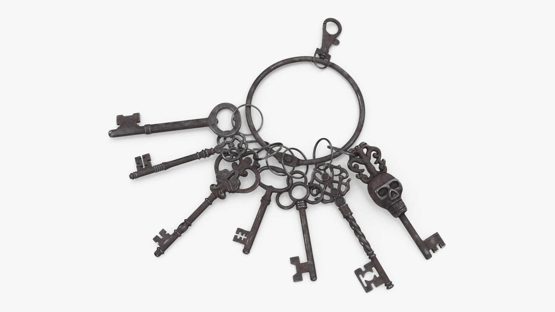 3D model Skeleton Keys Bunch Steel