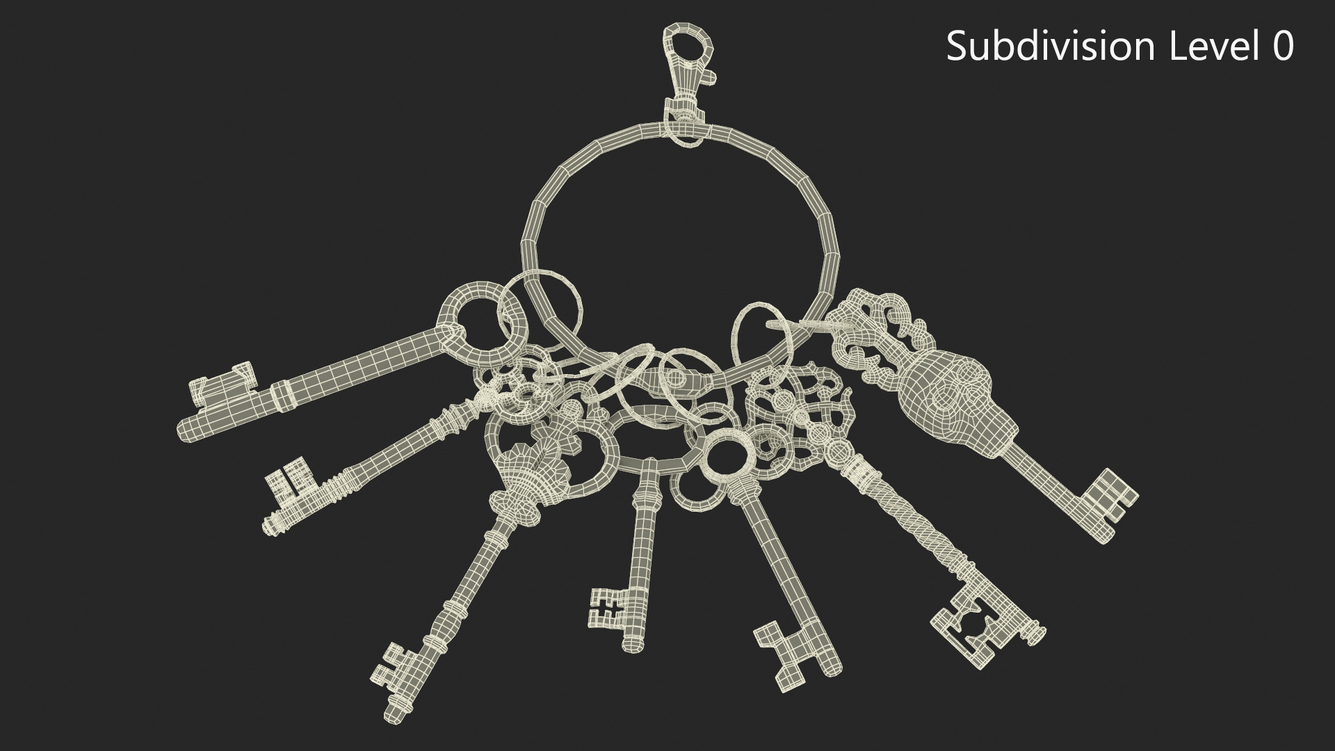 3D model Skeleton Keys Bunch Steel