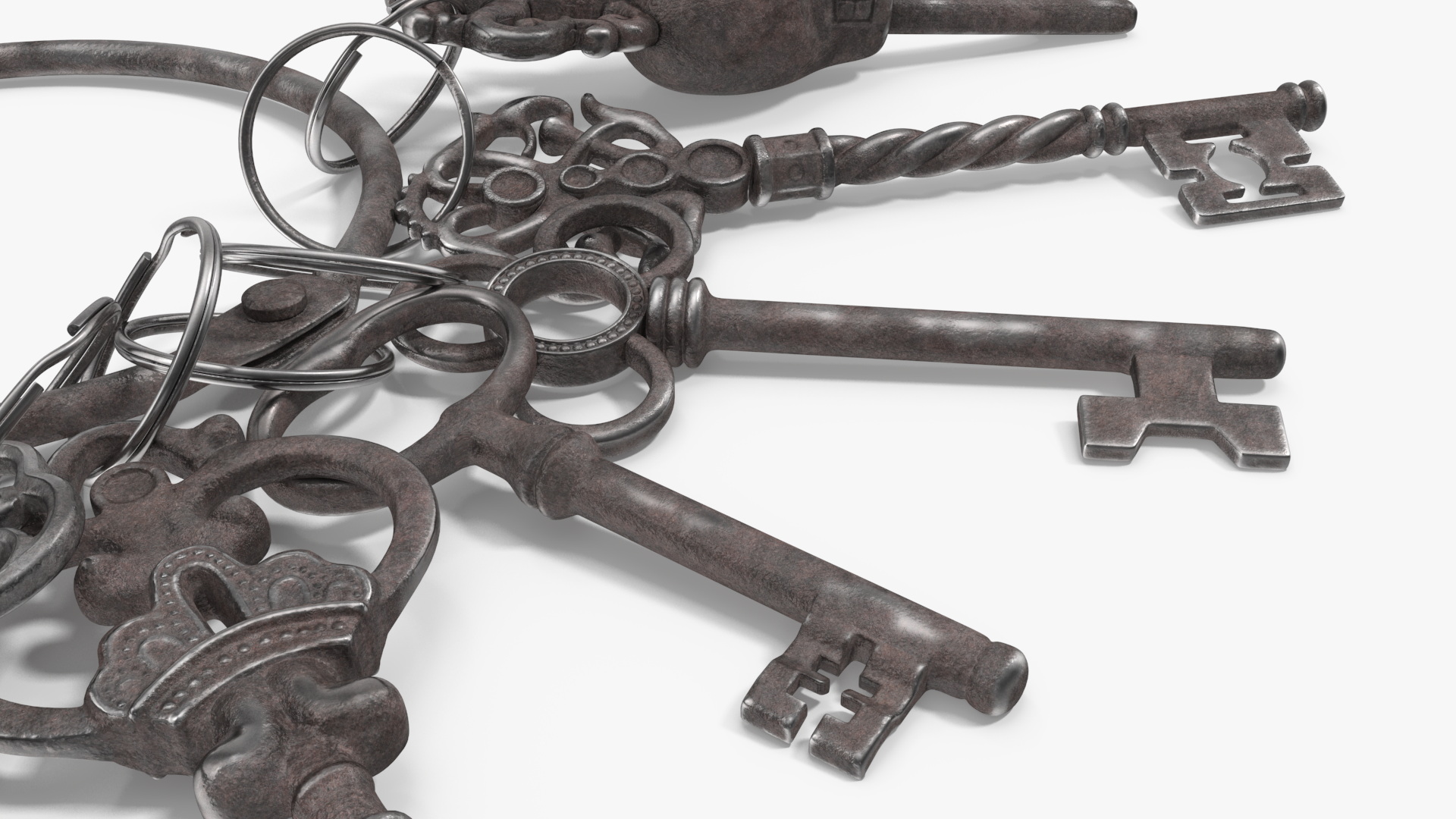 3D model Skeleton Keys Bunch Steel