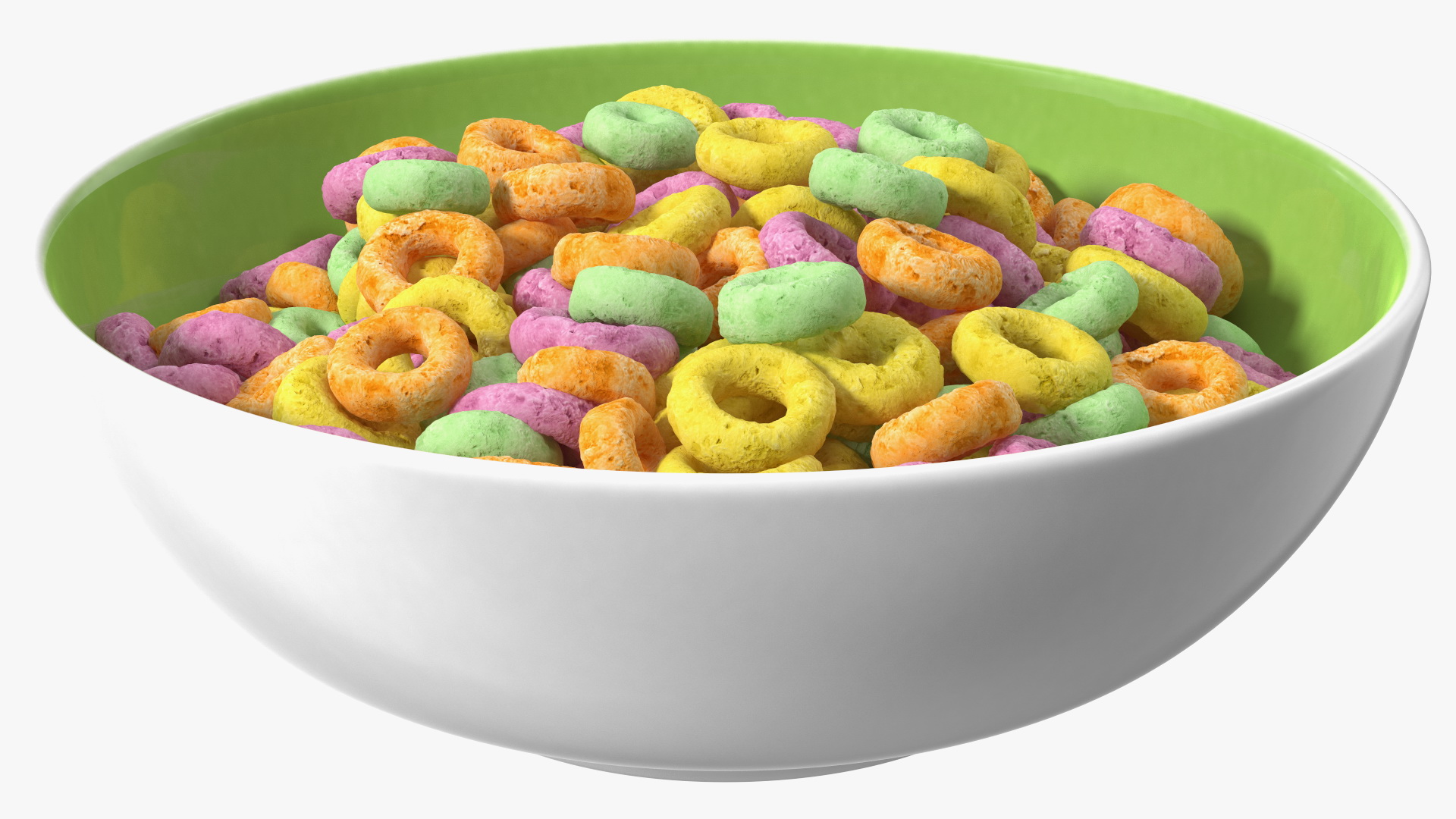3D Colored Rings Breakfast model